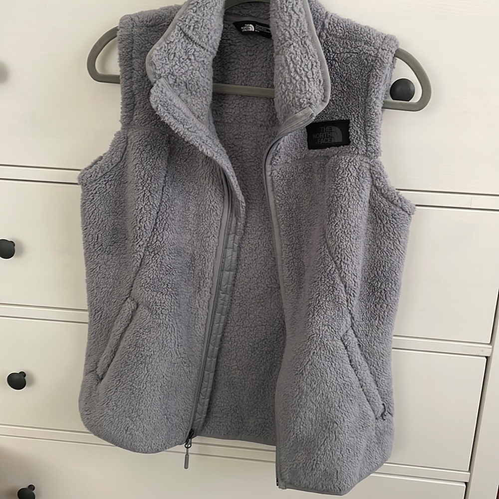 Furry north face womens vest